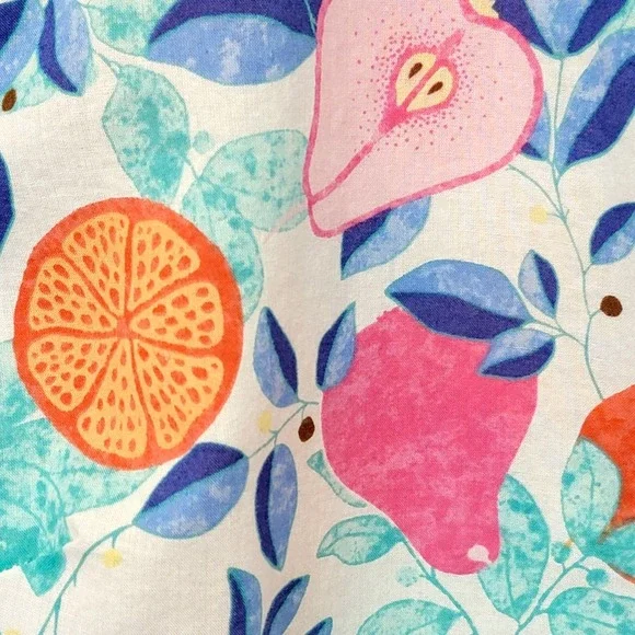 J McLaughlin Shirt Womens Large Button Up Lois‎ Callery Fruits Resort Vacation - Picture 5 of 11